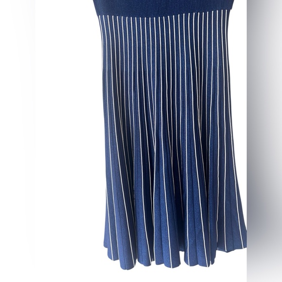 Jonathan Simkhai Pleated Metallic Stretch-knit Dress Royal Blue Size S - Picture 6 of 16